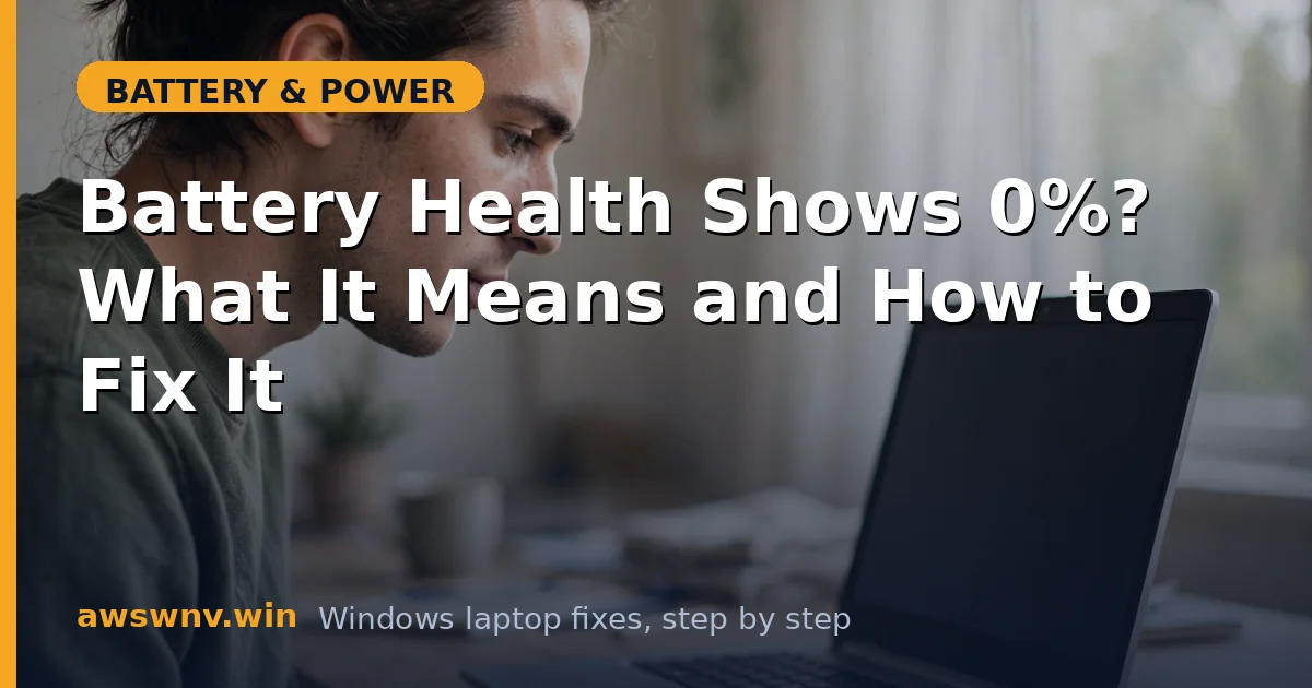 Battery Health Shows 0%? What It Means and How to Fix It
