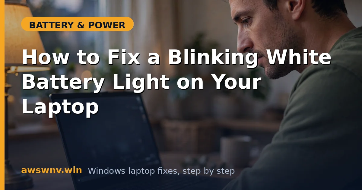 How to Fix a Blinking White Battery Light on Your Laptop