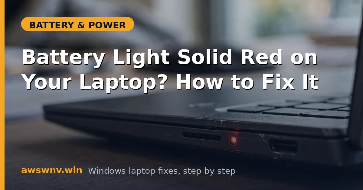Battery Light Solid Red on Your Laptop? How to Fix It