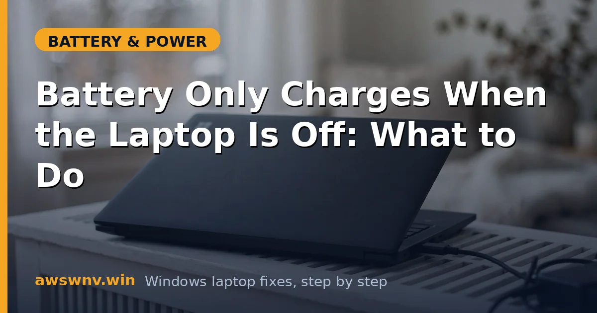 Battery Only Charges When the Laptop Is Off: What to Do