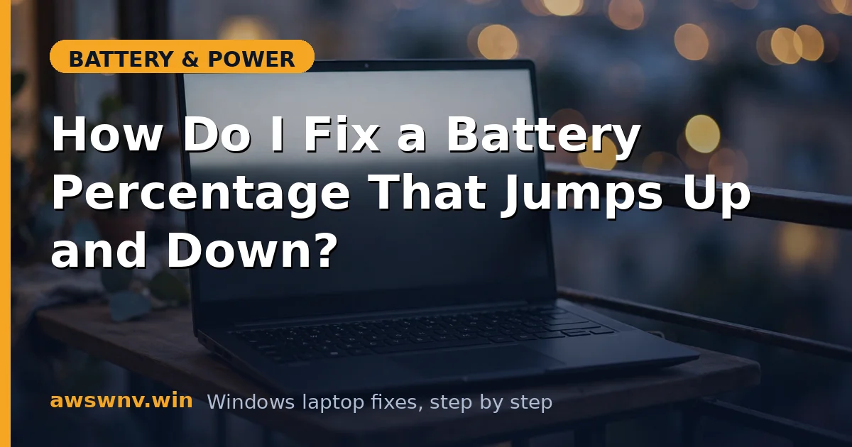 How Do I Fix a Battery Percentage That Jumps Up and Down?