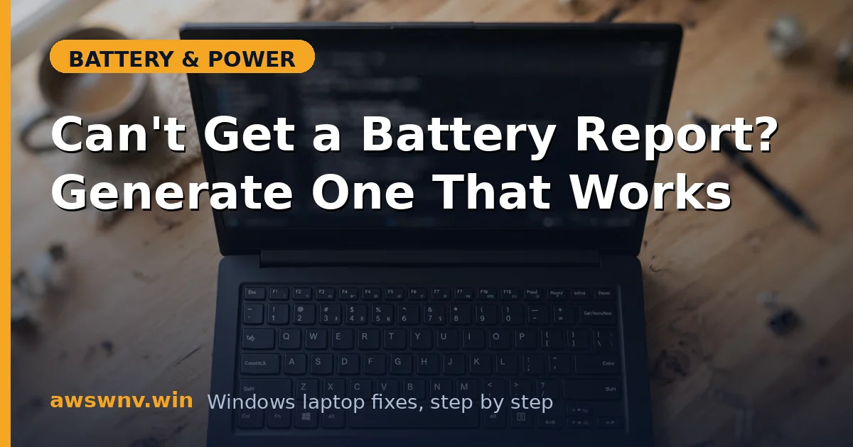 Can't Get a Battery Report? Generate One That Works