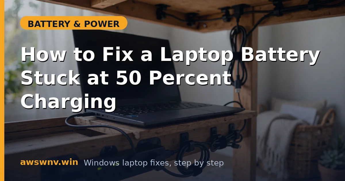 How to Fix a Laptop Battery Stuck at 50 Percent Charging