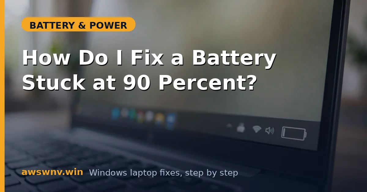 How Do I Fix a Battery Stuck at 90 Percent?