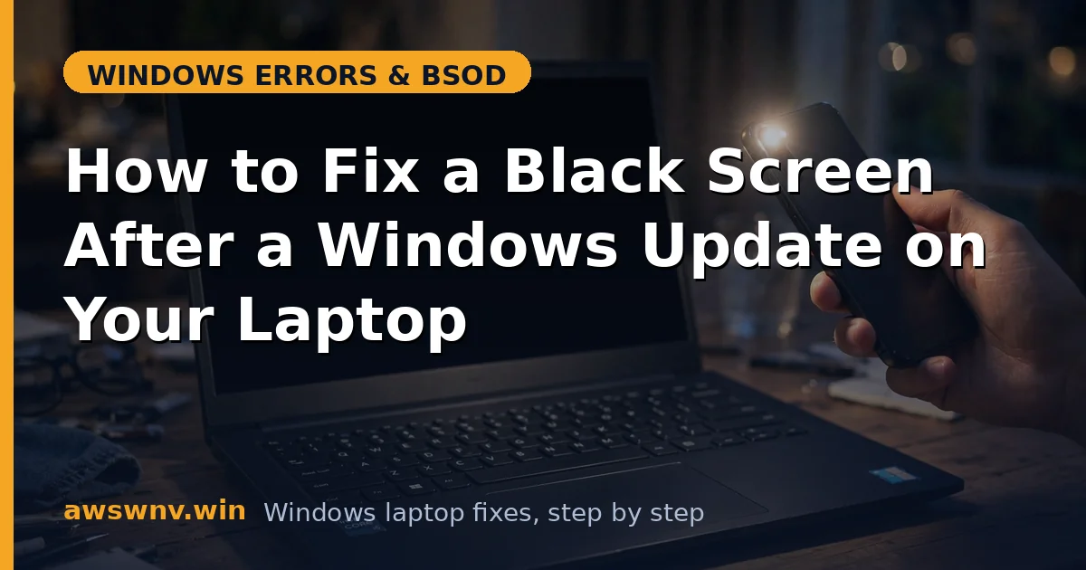How to Fix a Black Screen After a Windows Update on Your Laptop