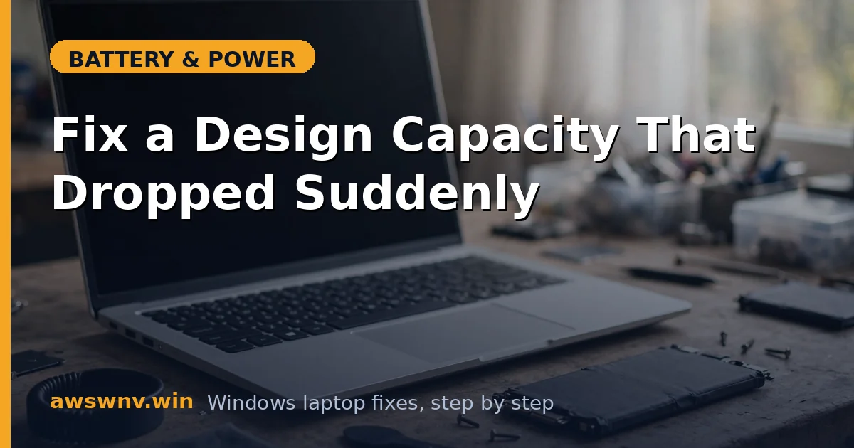Fix a Design Capacity That Dropped Suddenly