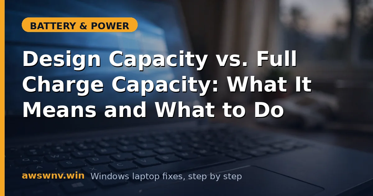 Design Capacity vs. Full Charge Capacity: What It Means and What to Do