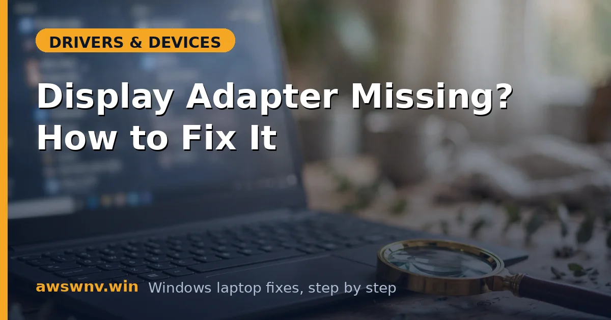 Display Adapter Missing? How to Fix It