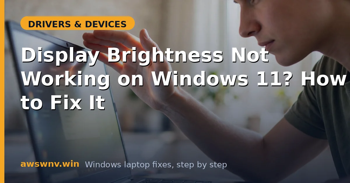 Display Brightness Not Working on Windows 11? How to Fix It