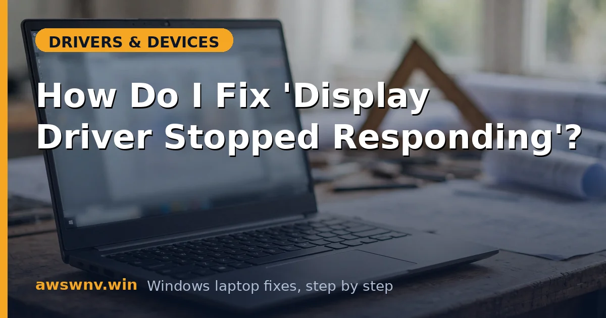 How Do I Fix 'Display Driver Stopped Responding'?
