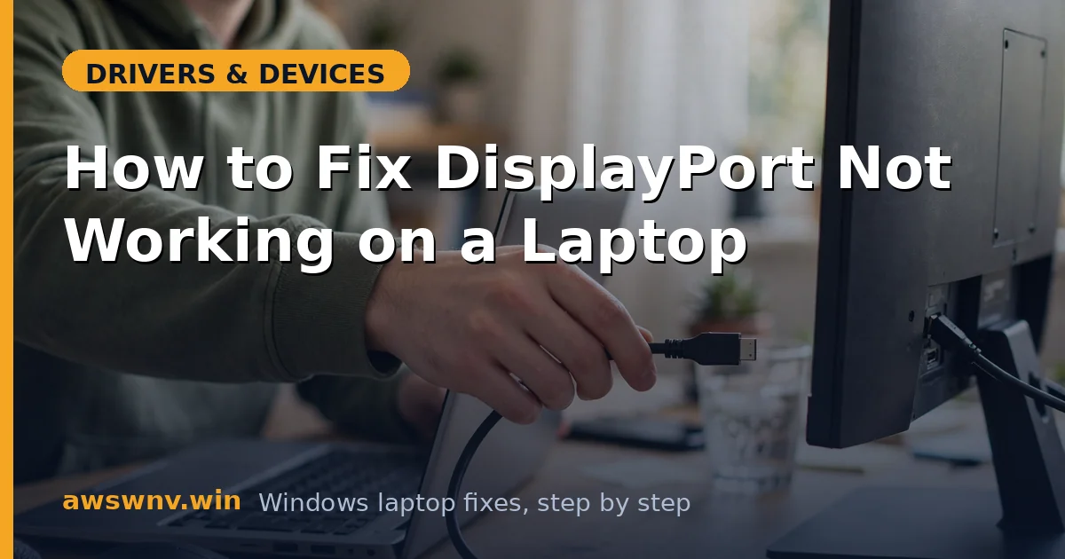 How to Fix DisplayPort Not Working on a Laptop