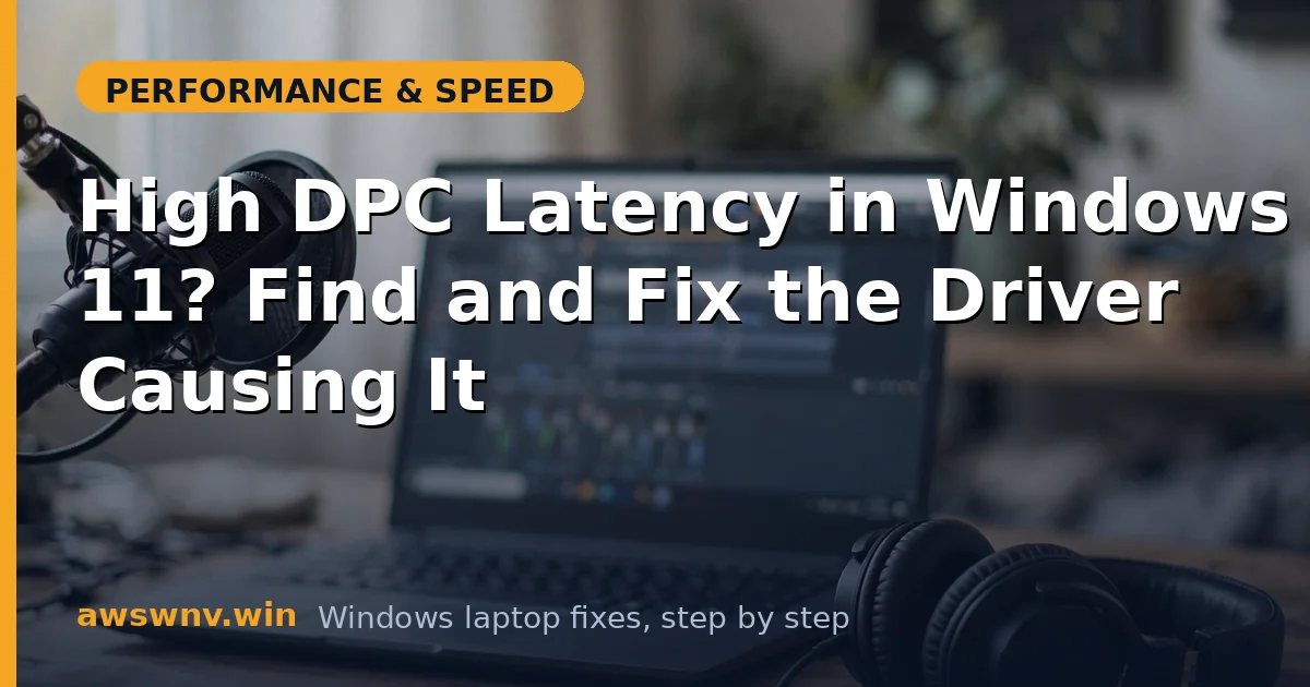 High DPC Latency in Windows 11? Find and Fix the Driver Causing It