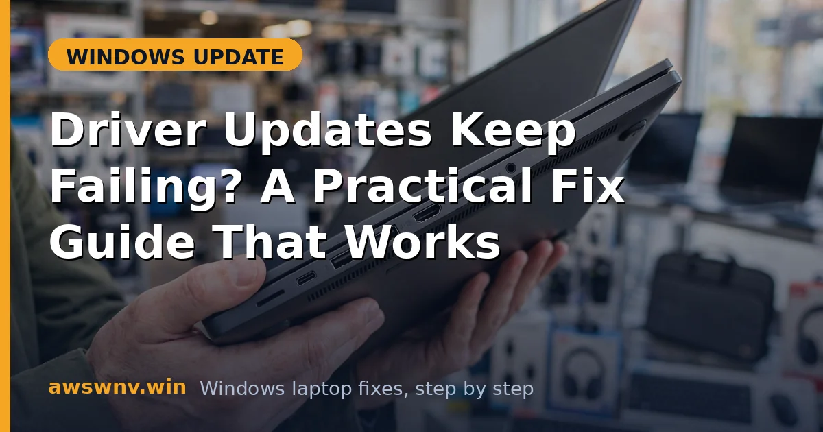 Driver Updates Keep Failing? A Practical Fix Guide That Works