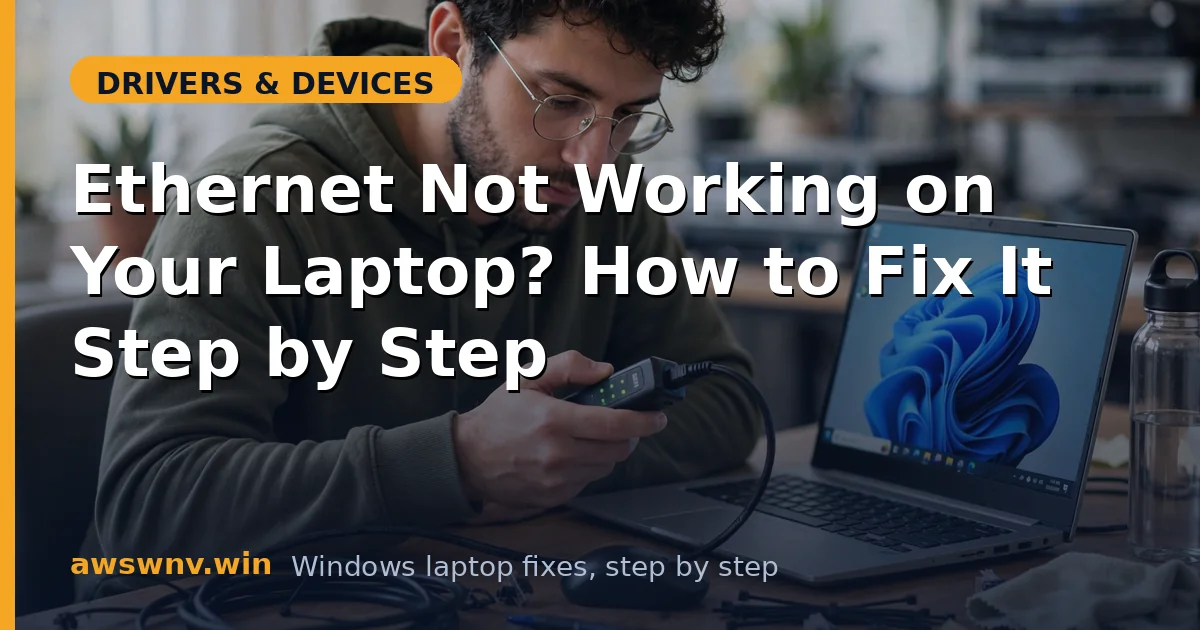 Ethernet Not Working on Your Laptop? How to Fix It Step by Step