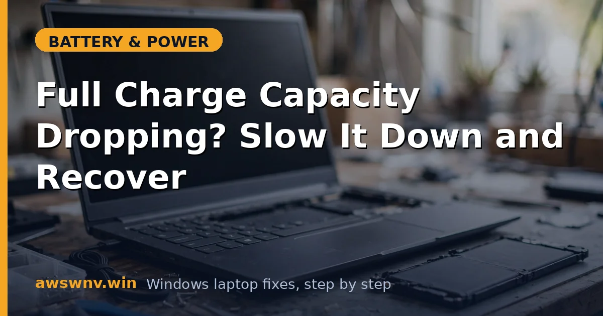 Full Charge Capacity Dropping? Slow It Down and Recover
