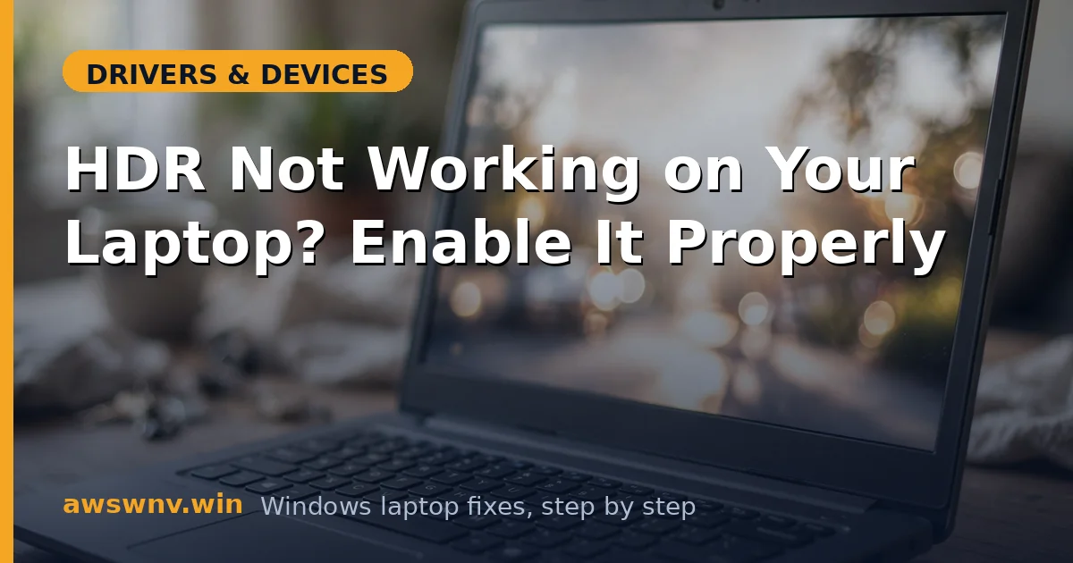 HDR Not Working on Your Laptop? Enable It Properly