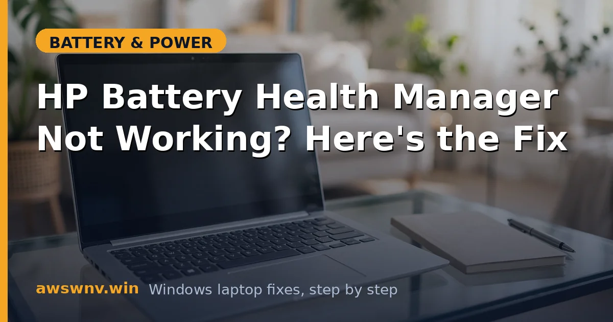 HP Battery Health Manager Not Working? Here's the Fix