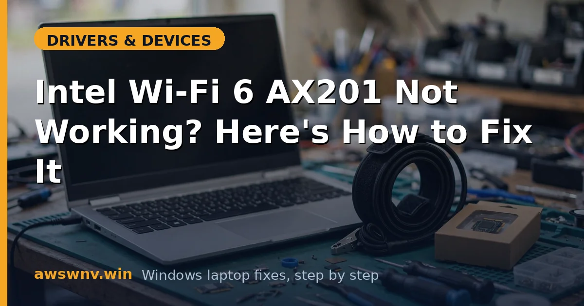 Intel Wi-Fi 6 AX201 Not Working? Here's How to Fix It