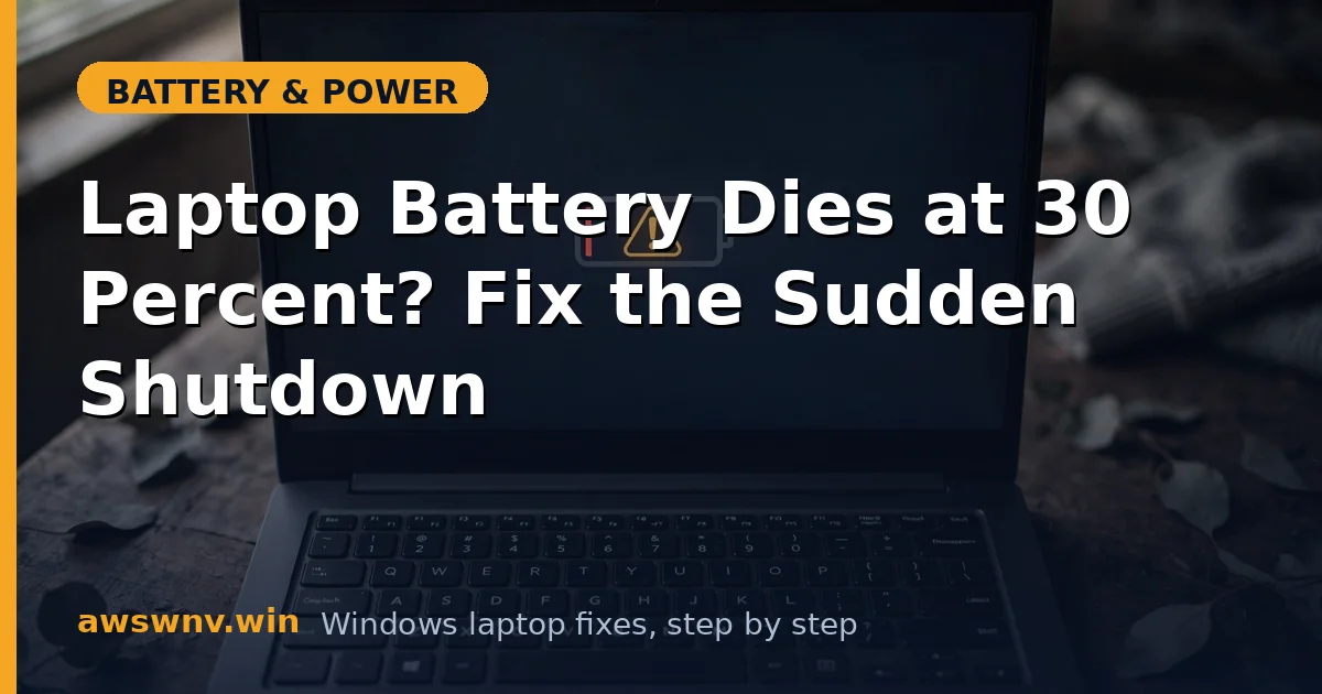 Laptop Battery Dies at 30 Percent? Fix the Sudden Shutdown
