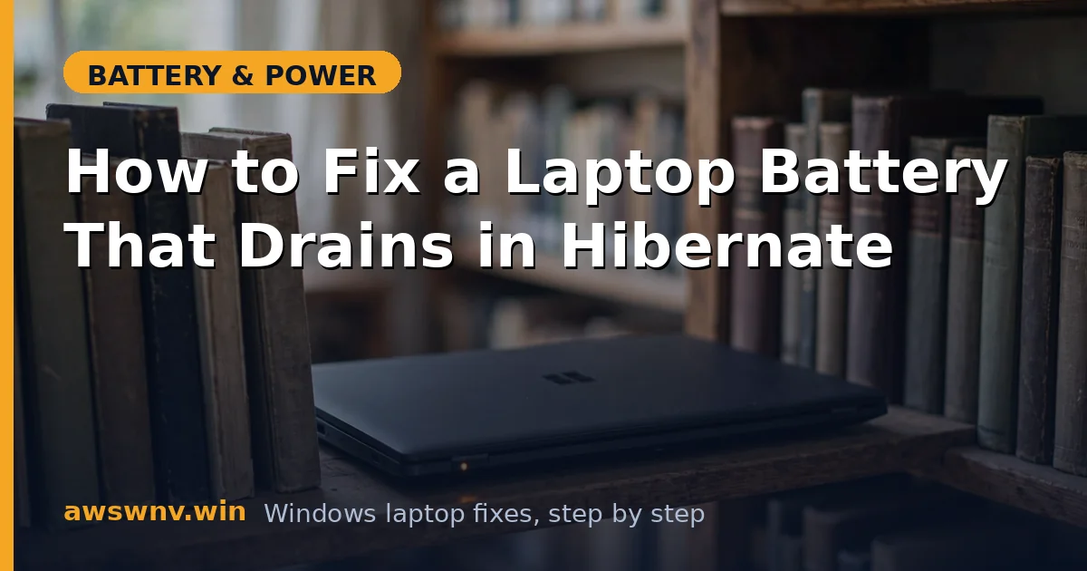 How to Fix a Laptop Battery That Drains in Hibernate