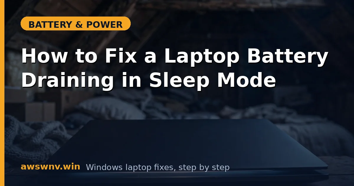 How to Fix a Laptop Battery Draining in Sleep Mode