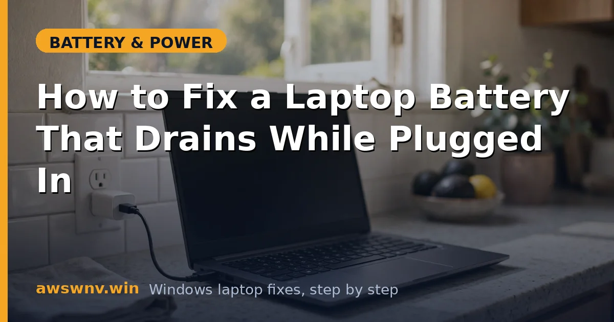 How to Fix a Laptop Battery That Drains While Plugged In
