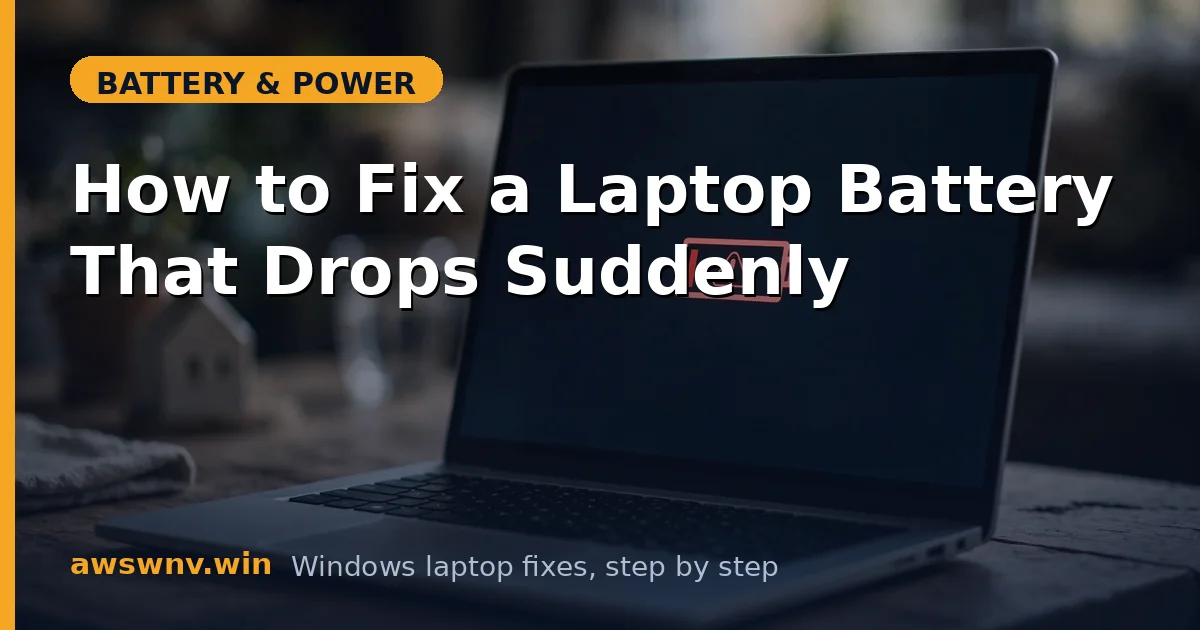 How to Fix a Laptop Battery That Drops Suddenly