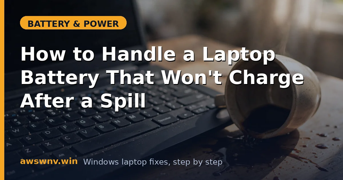 How to Handle a Laptop Battery That Won't Charge After a Spill