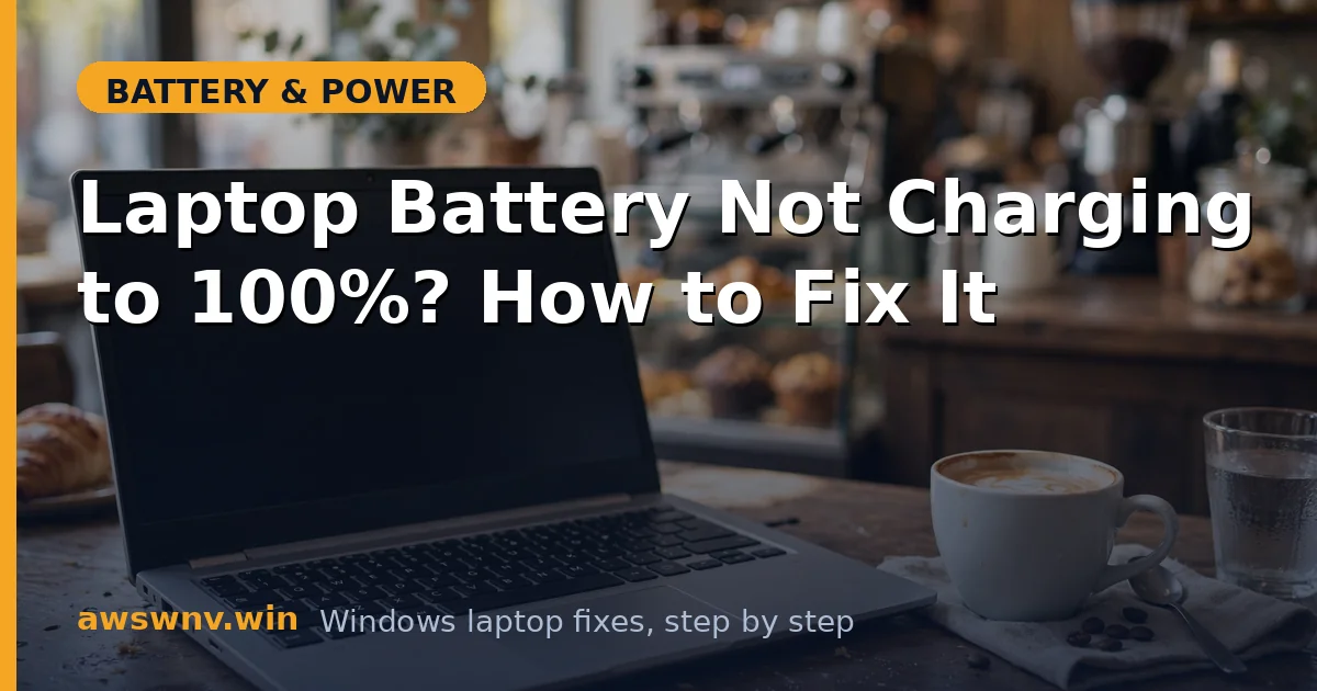 Laptop Battery Not Charging to 100%? How to Fix It