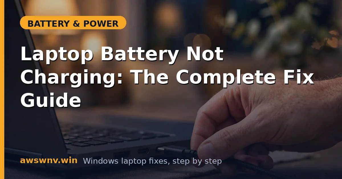Laptop Battery Not Charging: The Complete Fix Guide