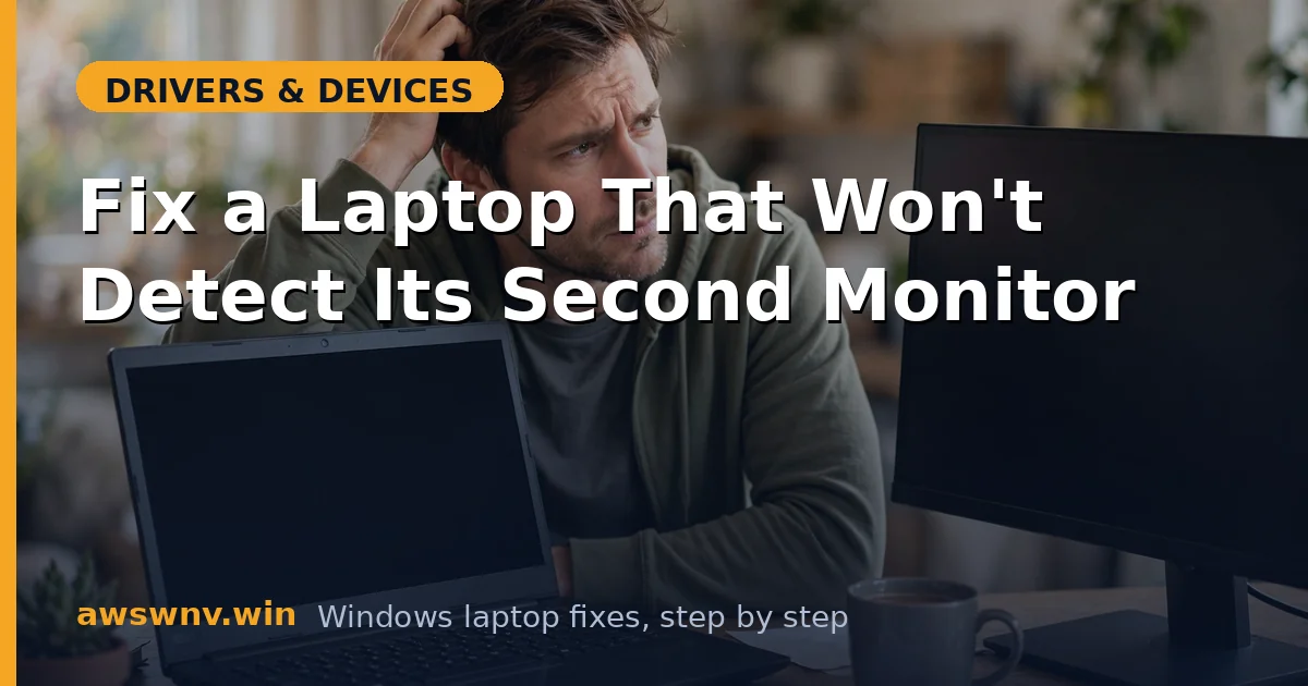 Fix a Laptop That Won't Detect Its Second Monitor