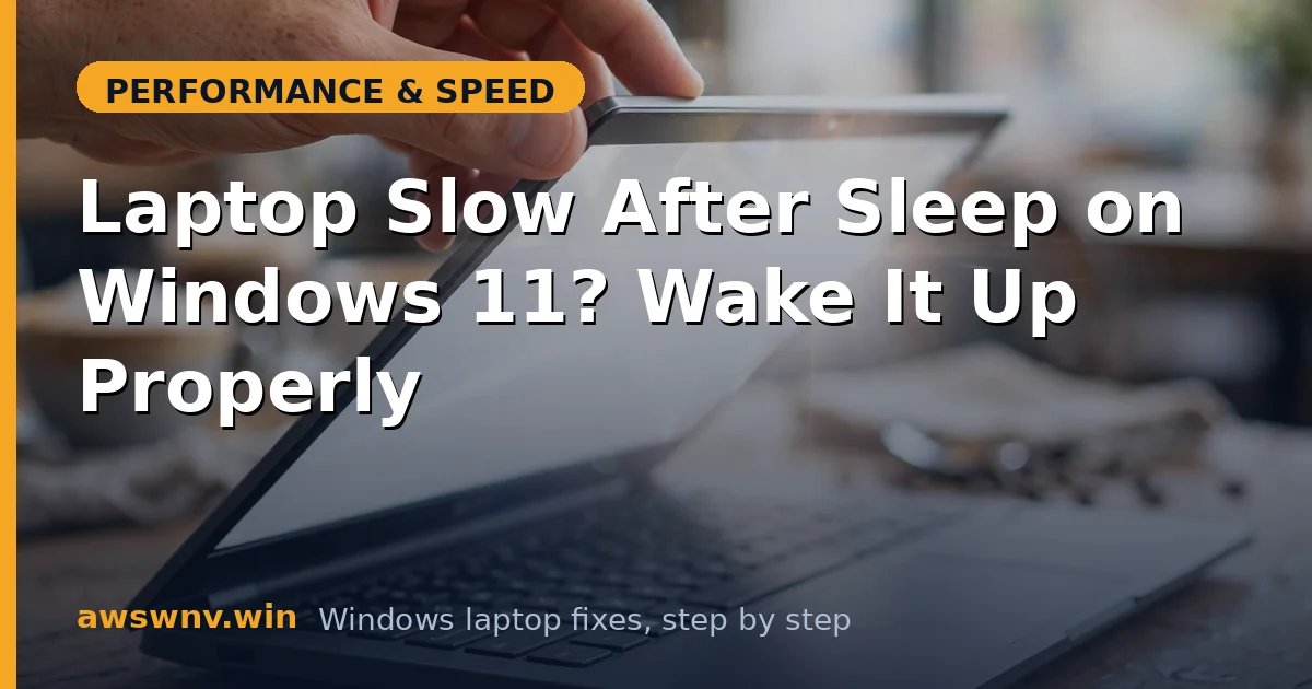Laptop Slow After Sleep on Windows 11? Wake It Up Properly