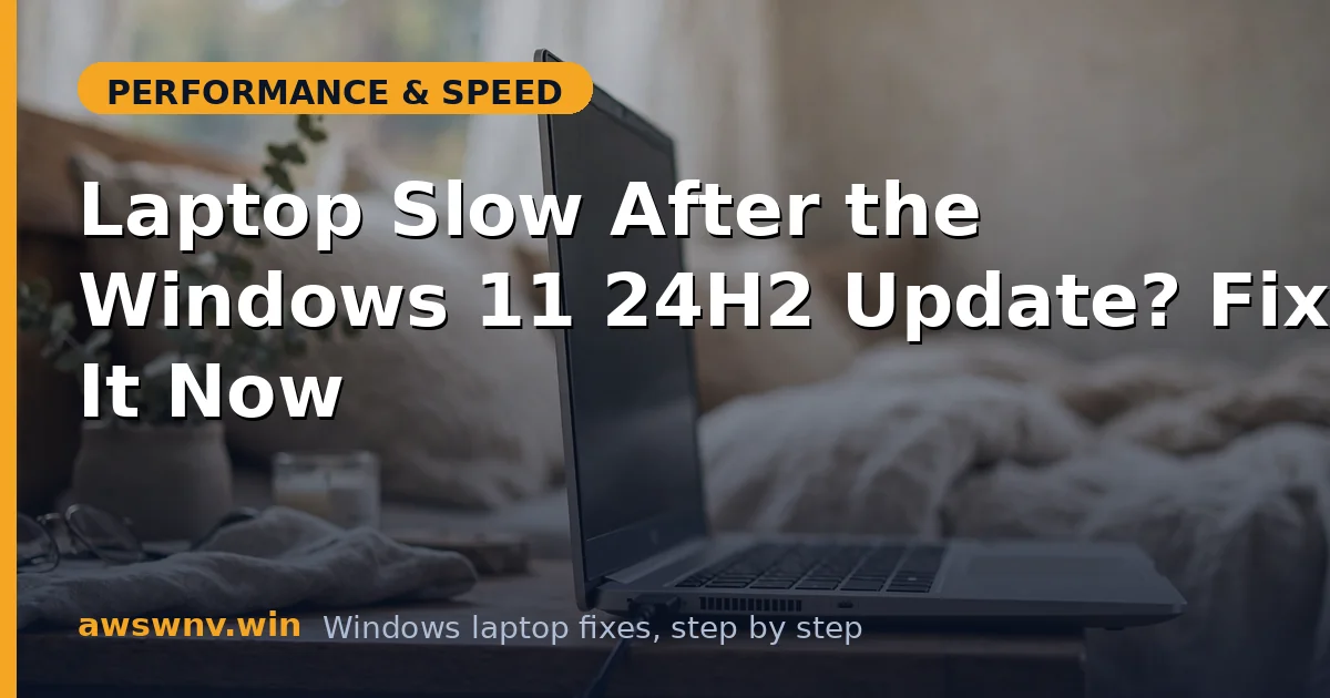 Laptop Slow After the Windows 11 24H2 Update? Fix It Now