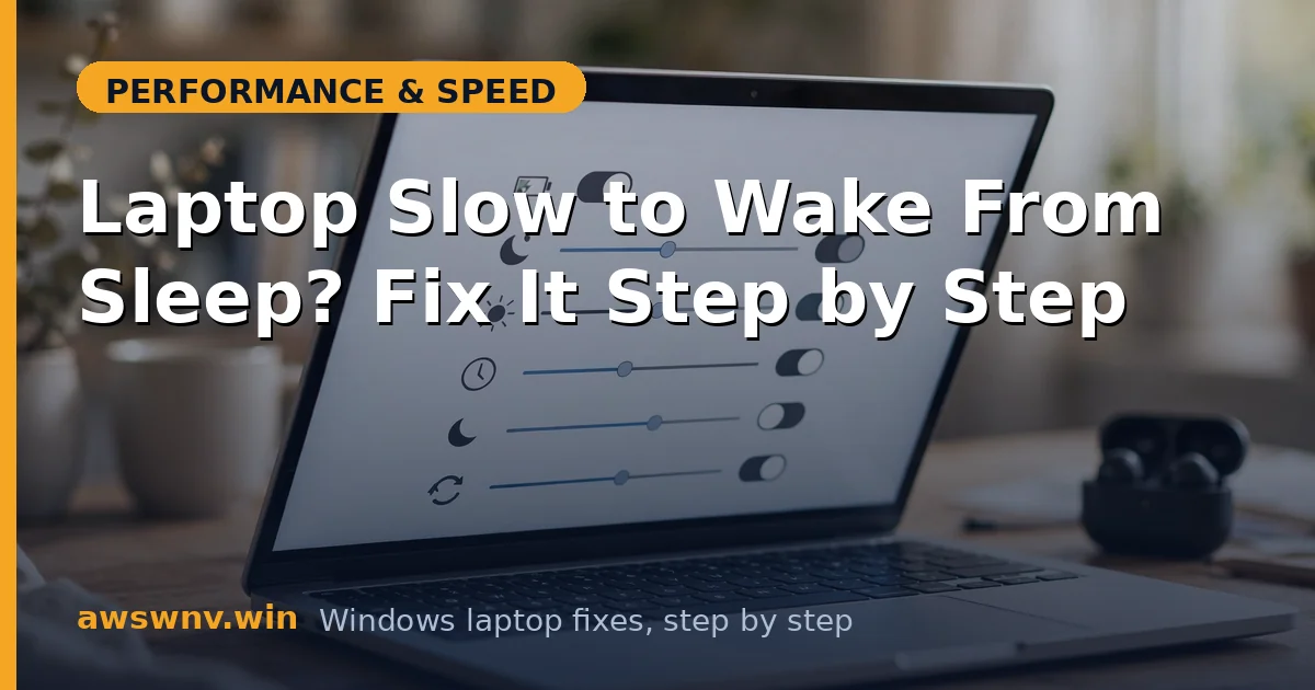 Laptop Slow to Wake From Sleep? Fix It Step by Step