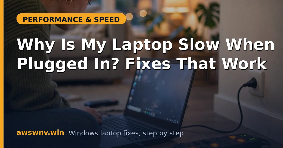 Why Is My Laptop Slow When Plugged In? Fixes That Work