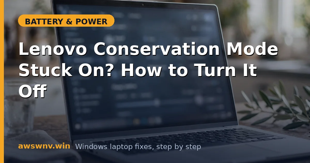 Lenovo Conservation Mode Stuck On? How to Turn It Off