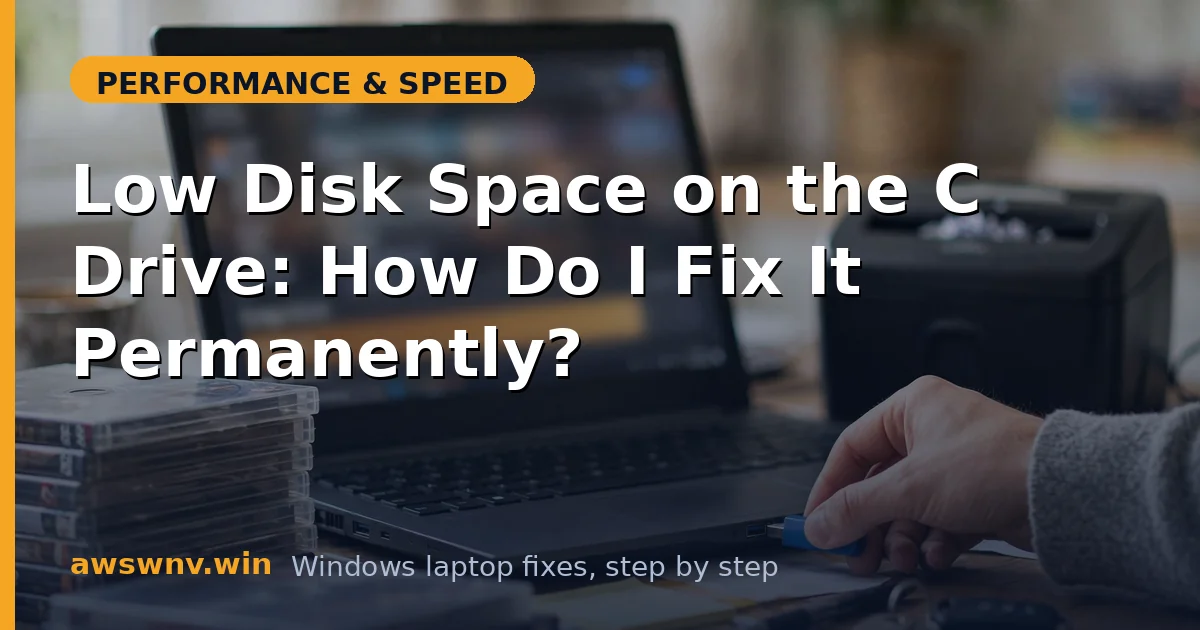 Low Disk Space on the C Drive: How Do I Fix It Permanently?