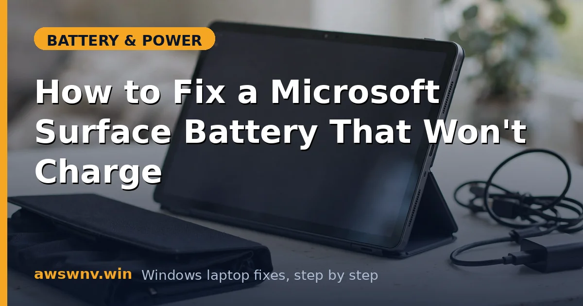 How to Fix a Microsoft Surface Battery That Won't Charge