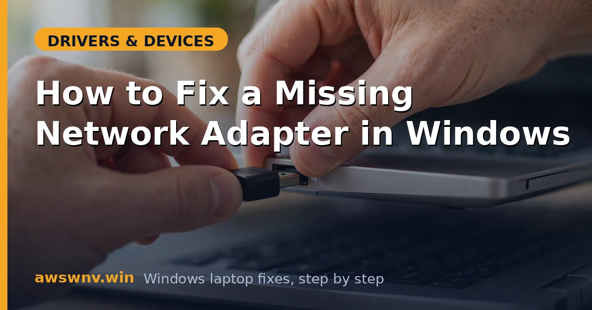 How to Fix a Missing Network Adapter in Windows