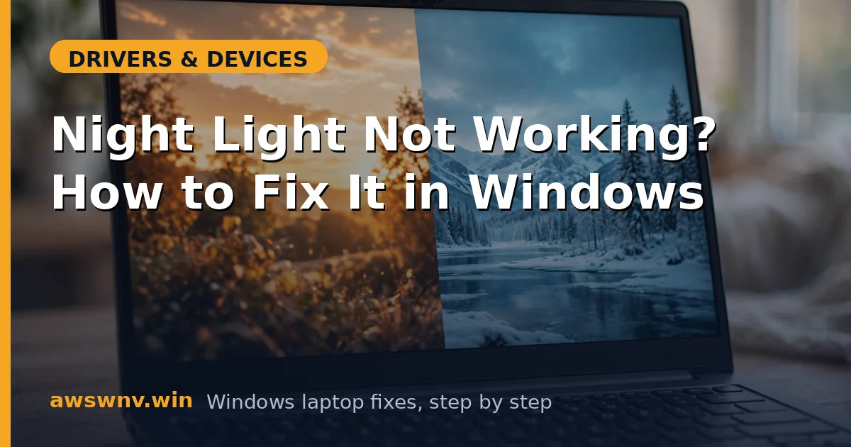 Night Light Not Working? How to Fix It in Windows