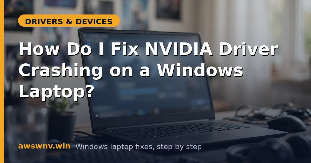 How Do I Fix NVIDIA Driver Crashing on a Windows Laptop?