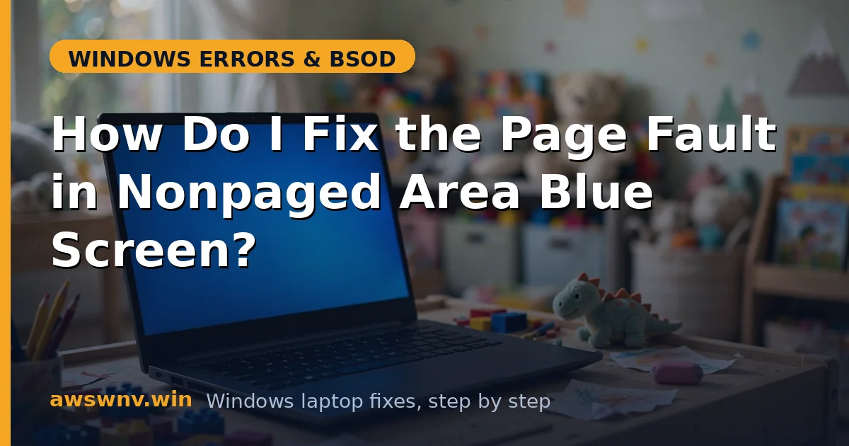 How Do I Fix the Page Fault in Nonpaged Area Blue Screen?