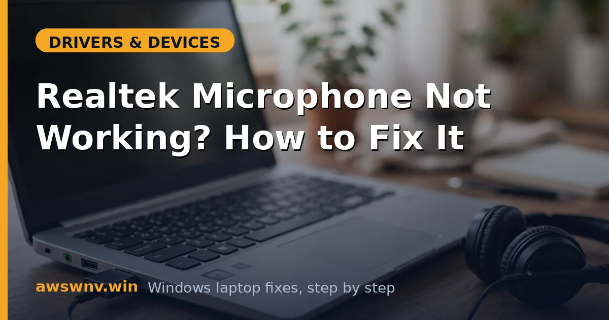 Realtek Microphone Not Working? How to Fix It