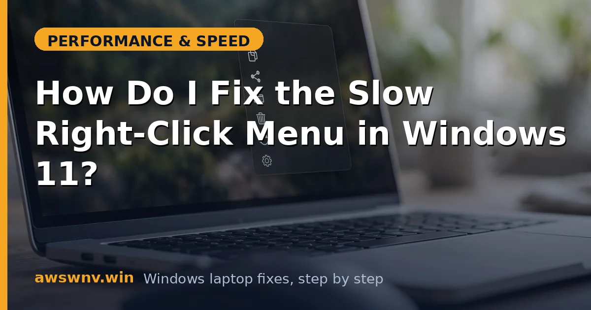 How Do I Fix the Slow Right-Click Menu in Windows 11?