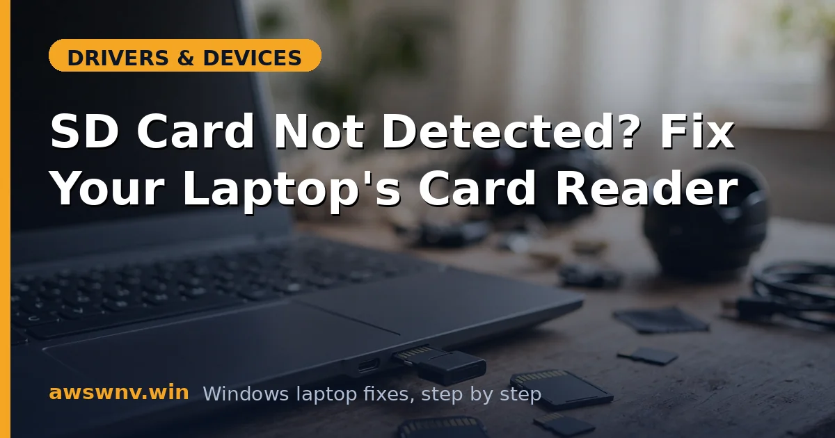 SD Card Not Detected? Fix Your Laptop's Card Reader