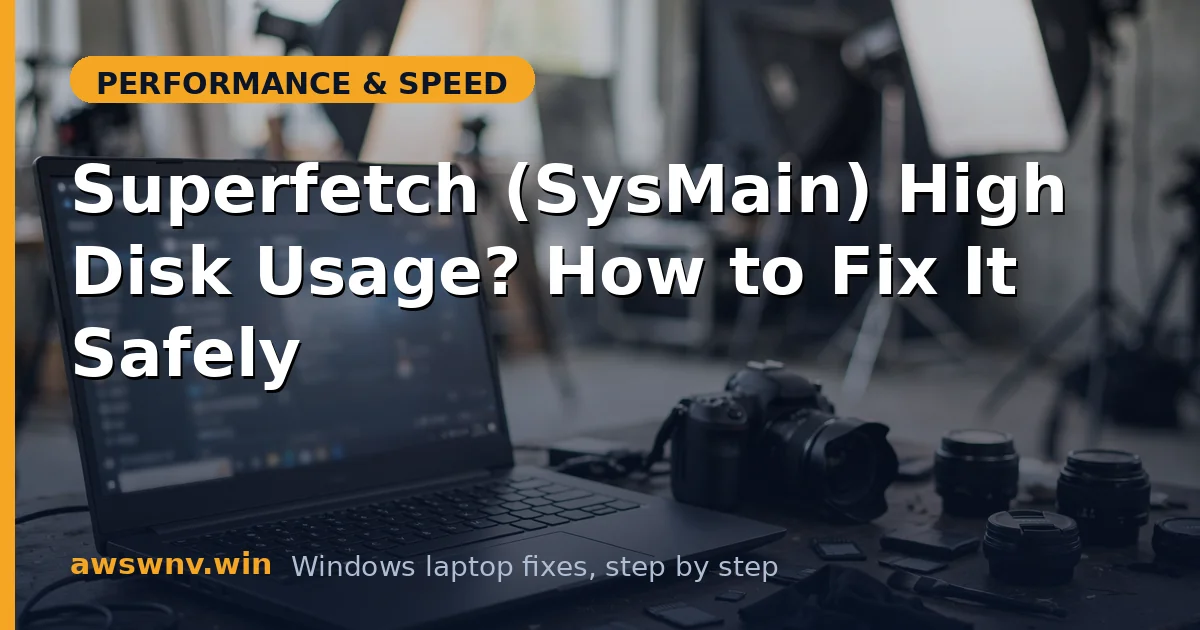 Superfetch (SysMain) High Disk Usage? How to Fix It Safely