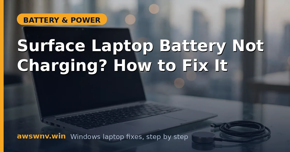Surface Laptop Battery Not Charging? How to Fix It