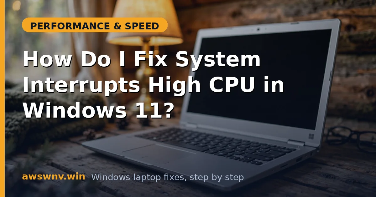 How Do I Fix System Interrupts High CPU in Windows 11?