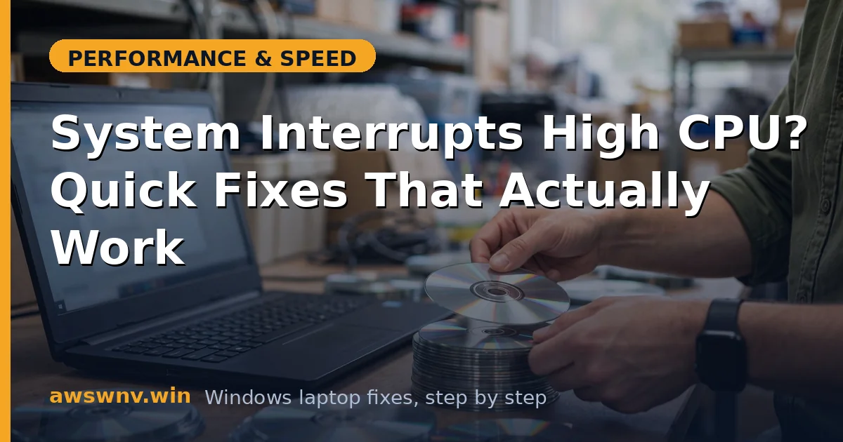 System Interrupts High CPU? Quick Fixes That Actually Work