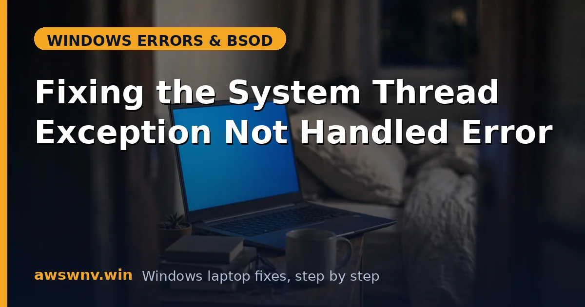 Fixing the System Thread Exception Not Handled Error